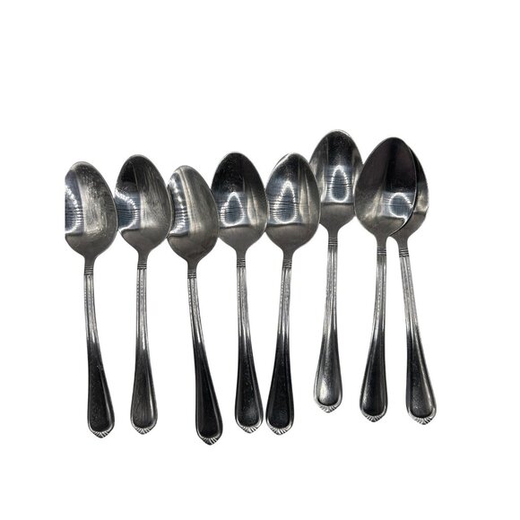 Towle Silver Vienna Stainless Steel Teaspoon Set Of 8 - Picture 2 of 4